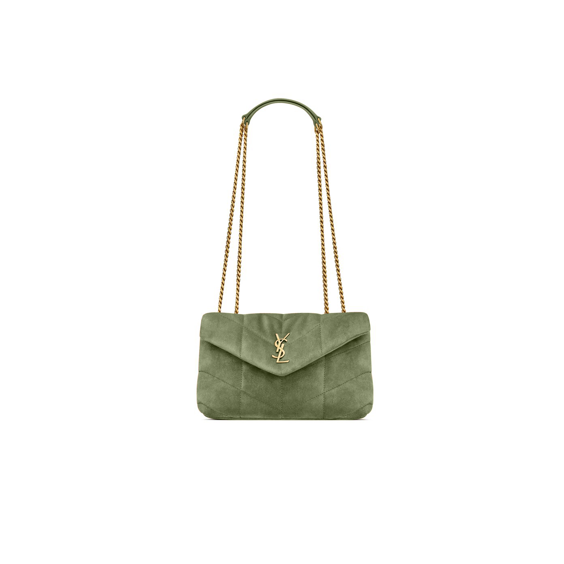 YSL TOY PUFFER IN SUEDE 759337411206 (23*15.5*8.5cm)